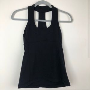 Lululemon black mesh racer back tank top